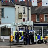 Police activity in Melton Mowbray town centre
