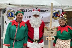 Santa and his elves in The Bell Centre Grotto last Christmas