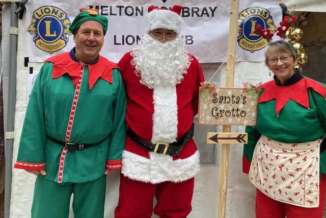 Santa and his elves in The Bell Centre Grotto last Christmas
