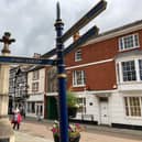 Melton Mowbray town centre looking down Nottingham Street