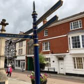 Melton Mowbray town centre looking down Nottingham Street