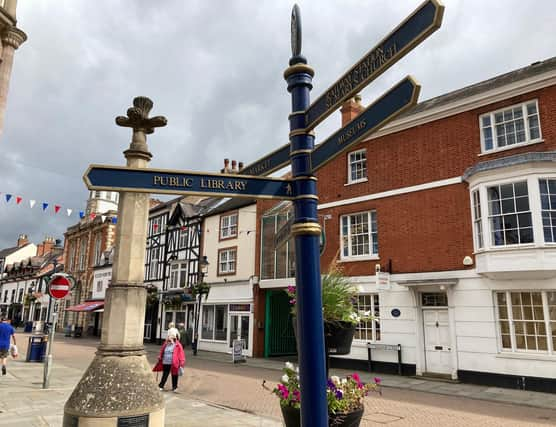 Melton Mowbray town centre looking down Nottingham Street