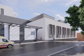 An architect's impression of the new Urgent Treatment Centre currently under construction at the Leicester Royal Infirmary