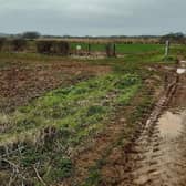 The start of the F18 footpath (turning left) which could become a bridleway (CREDIT: LCC)