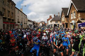 Riders gather at the start in Oakham for a previous CiCLE Classic.