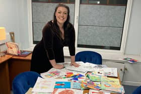 MP Alicia Kearns takes a look at the entries for the annual Christmas card competition last year