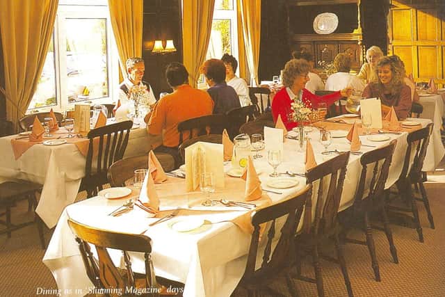 The dining room at Ragdale Hall pictured back in the early days in the 1970s