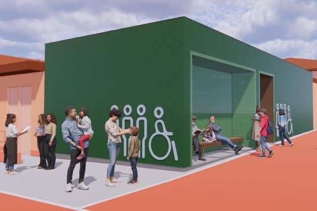 An image of what the new toilet block will look like on Melton's Stockyard site