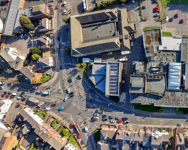An aerial photo of the Melton college and theatre site on Asfordby Road which is now up for sale for £3.5M DRONE IMAGE: Melton and around from ABOVE Steely DRONE