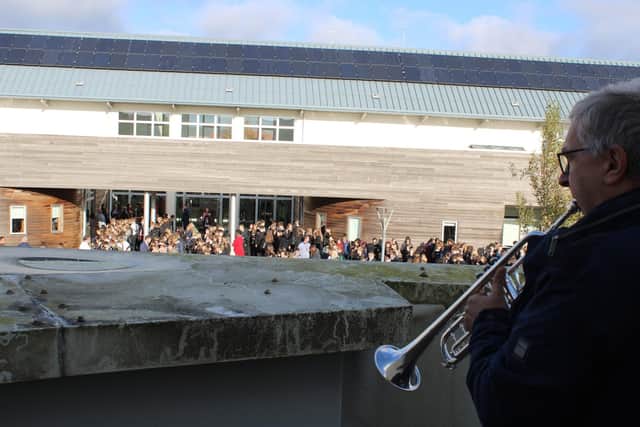 The Last Post is sounded at Melton's John Ferneley College