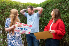 Oliver Hart and Chelsea Anderson get the amazing news they've £90k on the Postcode Lottery