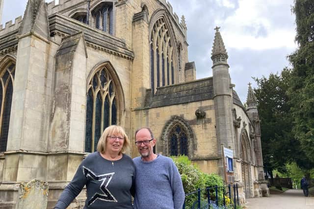 Melton couple Phil and Karen Balding who have given a room in their home to Nadiia after she fled the Ukraine war