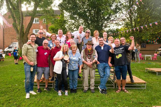 Organisers and contestants enjoying themselves at Saturday's 39th Vale Conker Championships at Long Clawson