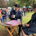 Two attendees in RAF uniform at last year's 1940s Melton Mowbray event