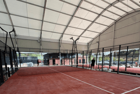 A court at the new Rally Yard Padel centre on Asfordby Business Park