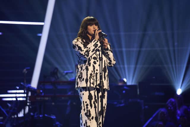 Ellena Taylor (EDA NIVES) singing on Saturday episode of The Voice UK  The Voice UK: Ep4, SR8 on ITV1 and ITVX  Pictured: EDA NIVES.  This photograph is (C) ITV Plc and can only be reproduced for editorial purposes directly in connection with the programme or event mentioned above, or ITV plc. This photograph must not be manipulated [excluding basic cropping] in a manner which alters the visual appearance of the person photographed deemed detrimental or inappropriate by ITV plc Picture Desk.  This photograph must not be syndicated to any other company, publication or website, or permanently archived, without the express written permission of ITV Picture Desk. Full Terms and conditions are available on the website www.itv.com/presscentre/itvpictures/terms