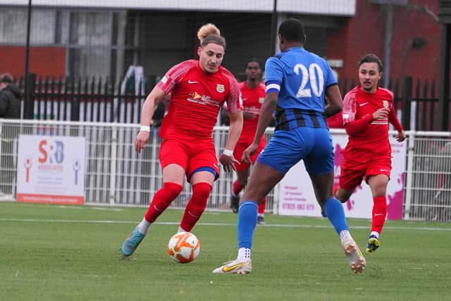 Match-winner Kairo Edwards-John in possession for Melton on Saturday. Photo: Mark Woolterton.