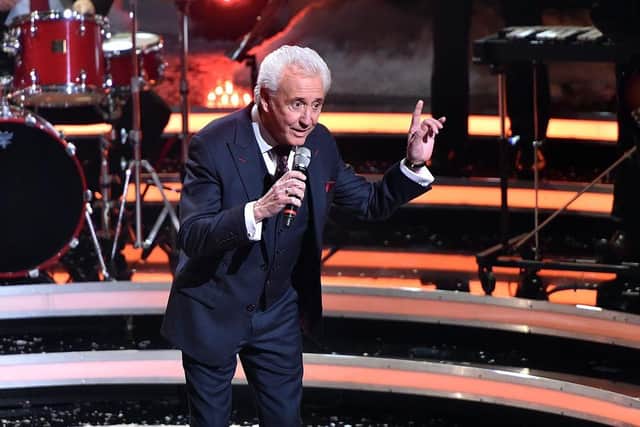 Tony Christie performing on a TV show in 2015 in Munich, Germany. (Photo by Hannes Magerstaedt/Getty Images)