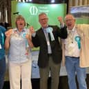 Andrew Innes (second from right) celebrates with Reform UK colleagues after winning the Melton East seat at May's Leicestershire County Council elections