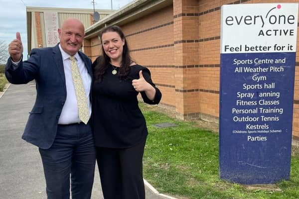 Melton MP Alicia Kearns and borough council leader Joe Orson celebrate today's news that the health authority is formally committed to exploring a second GP surgery for the town