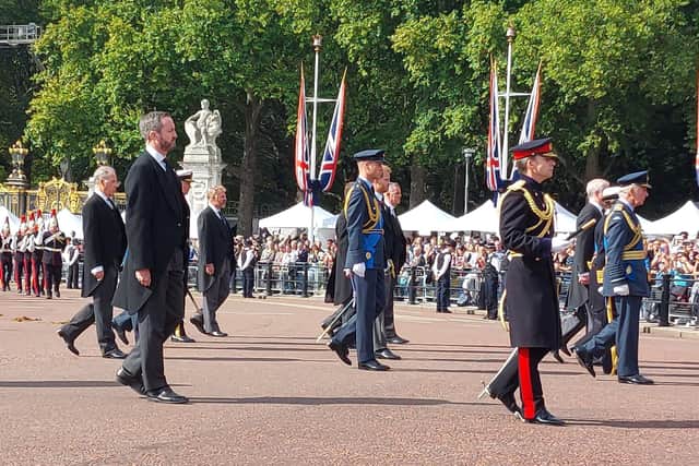 King Charles III and other members of the royal family in the procession of The Queen's coffin from Buckingham Palace to Westminster Hall
PHOTO Kirstine Smith