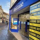 Melton's Shoe Zone store pictured this morning after closing its doors for good