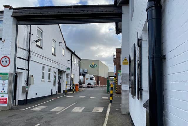 The Arla Melton Mowbray Creamery UK on Thorpe End