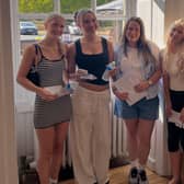 Students celebrate their exam results at Brooksby College