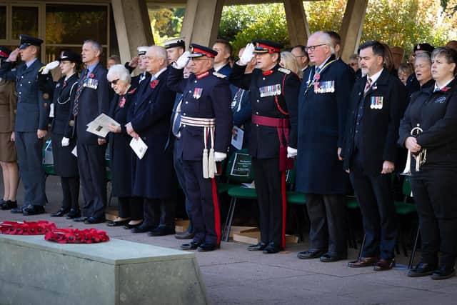 A previous Armistice Day service at Leicestershire County Council