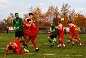 Action from Melton's win at Sleaford. Photo by Steve W Davies Photography.