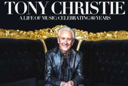 Tony Christie's tour poster for his show at Melton Theatre