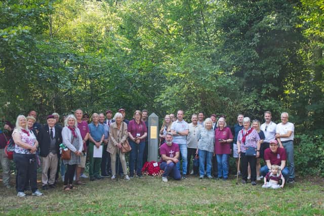 Families of Melton's wartime paratroopers pictured at Arnhem last month for 80th anniversary services