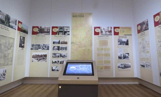 The new mapping exhibition at Melton Carnegie Museum showing changes in the town over 200 years