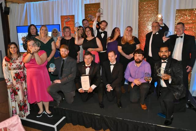 Melton Times Best of Melton Awards 2021 presentation evening at Brooksby Hall. The winners celebrate.