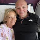 Nikola Dolphin-Rowland in hospital with husband Simon