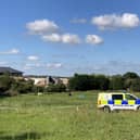 The tragic scene off Alderman Road, in Melton, where a glider pilot was killed in August