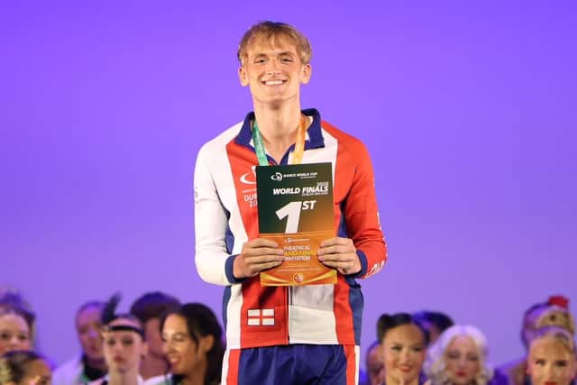 Ben Lee pictured shortly after being crowned Dance World Cup Champion in Song & Dance
