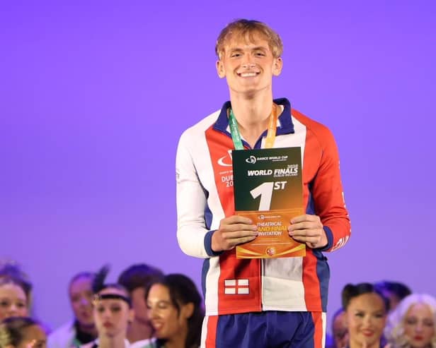 Ben Lee pictured shortly after being crowned Dance World Cup Champion in Song & Dance