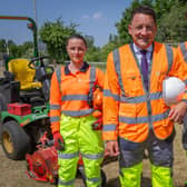 Councillor Andrew Hamilton-Gray with the new Leicestershire grass-cutting team responding to immediate road risks