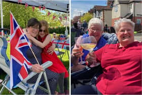 Coronation parties in the Melton borough: mum and daughter enjoy the bash at Great Dalby (left) while Pauline Scoley and Sabrina Tate toast the King's Coronation in Craven Street (right)