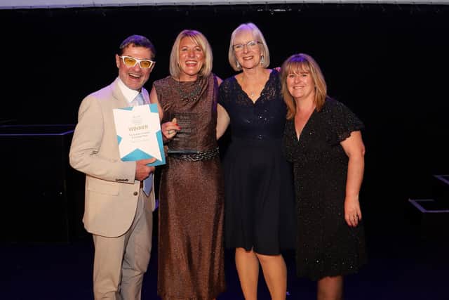 The team from The Grange Camping and Caravan Park pick up their award at the Leicestershire Promotions 2025 Tourism and Hospitality Awards