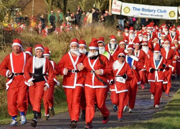 A previous edition of the Santa Fun Run in Melton Country Park