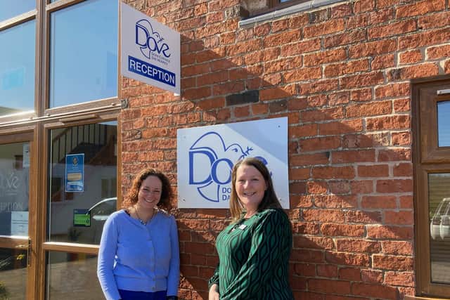 New Dove Cottage manager, Dan Smeeton (right) and head of marketing, Jenny Hendry at the Stathern day care hospice