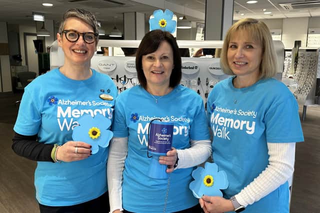From left, Michelle Shields, Sue Allen and Karen Hartley from the Melton Specsavers’ store who are preparing for the Trek 26 Challenge
