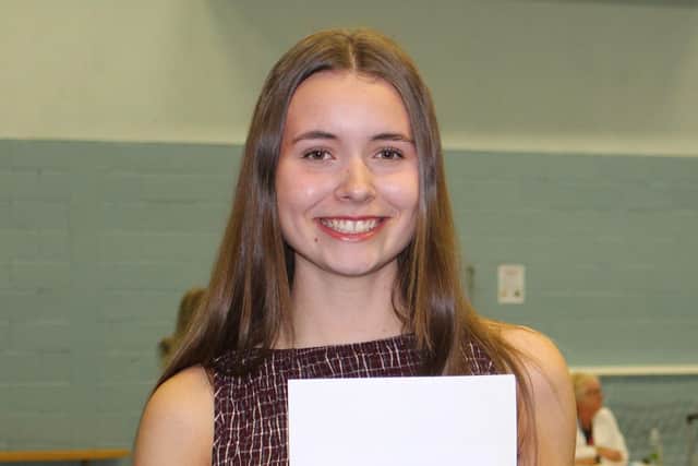 Lily Young was very happy with her GCSE grades at Long Field Spencer Academy