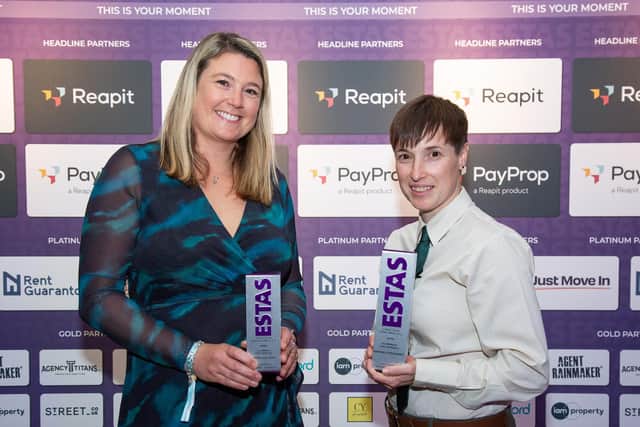 Managing director Lizzie Bateman (left) and lettings negotiator, Robyn Antcliffe, representing Bentons at the 2026 ESTAS Awards