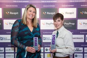 Managing director Lizzie Bateman (left) and lettings negotiator, Robyn Antcliffe, representing Bentons at the 2026 ESTAS Awards