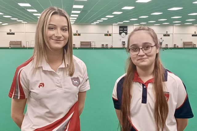 County Under 18s Singles finalists Izzy Pymm (left) and Tegan Grewal (Photo: Emma Pymm)