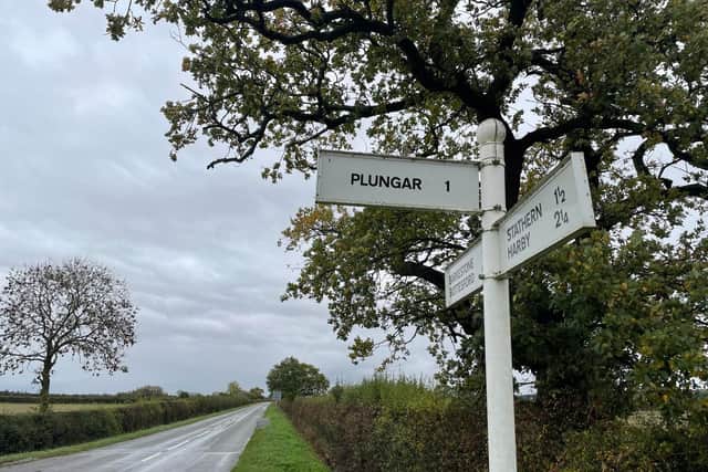 The turning to Plungar, where police are investigating a murder
PHOTO GEORGE ICKE
