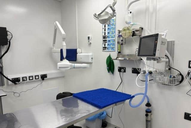 An operating new theatre at the new vet centre